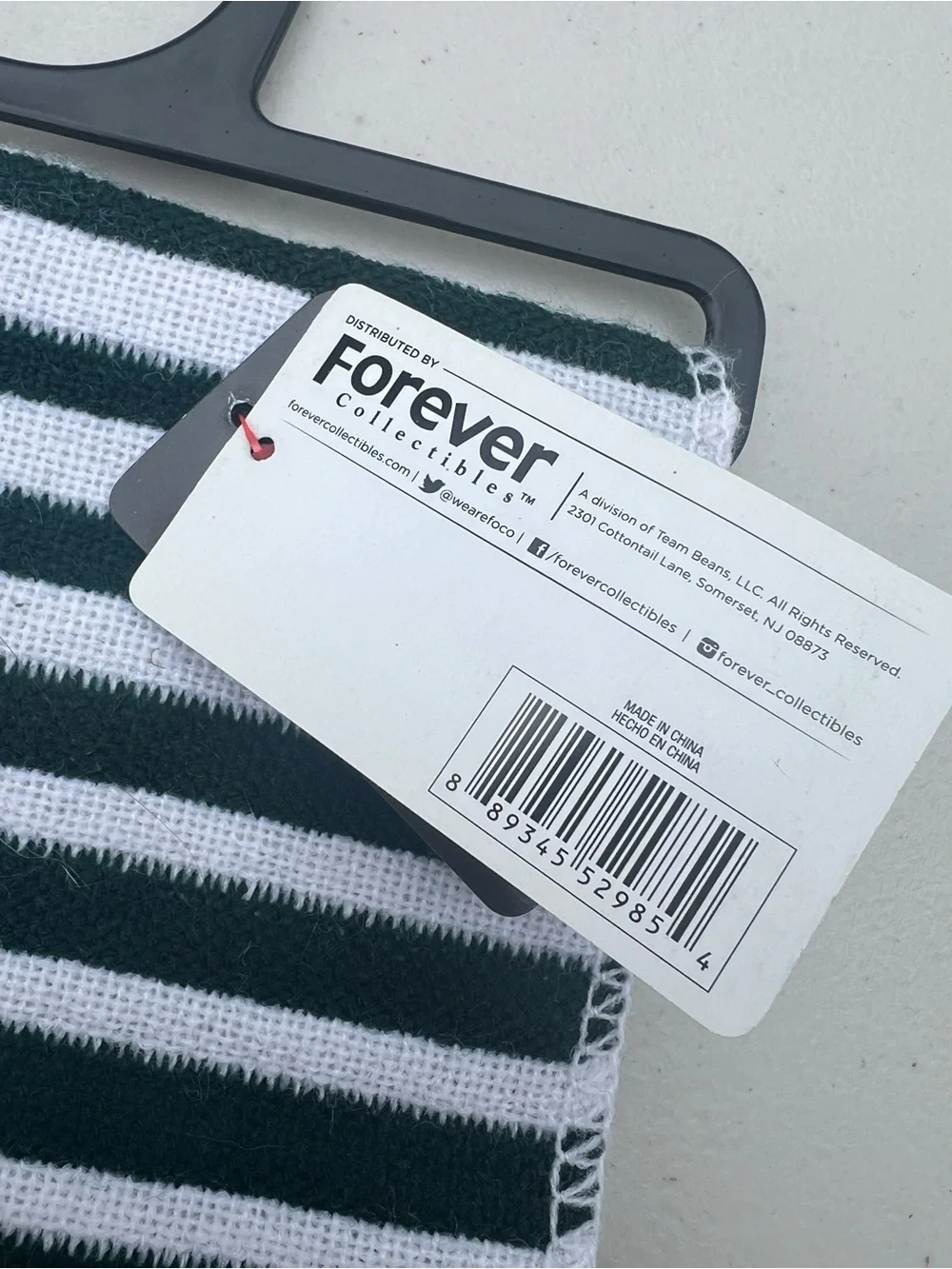 NFL Green and White Striped Knit Scarf by Forever Collectibles